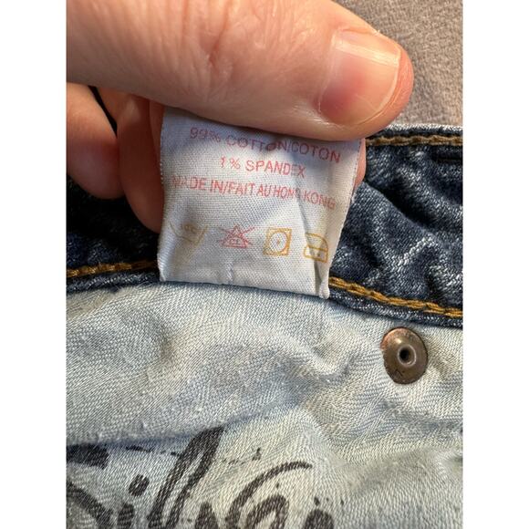 Silver Jeans Tuesday Boot Cut 22” Womens Sz 30 Low Rise Western Glove Works 32* - Picture 3 of 16